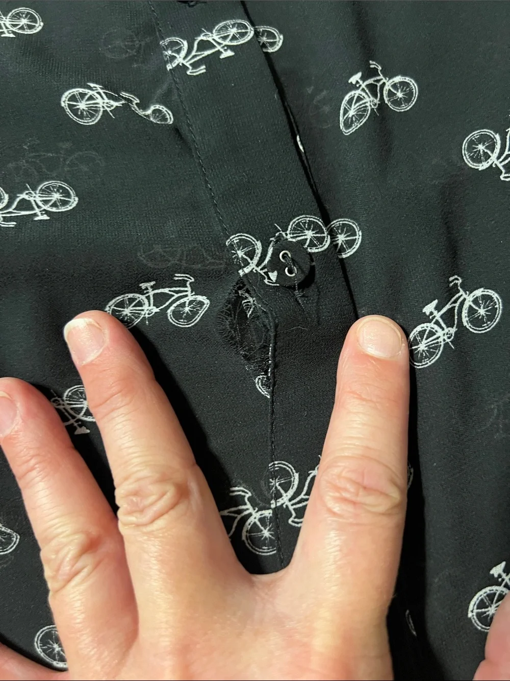 Two torrid Tops Size 1 - Short Sleeve Bicycle Print & Sleeveless Bird Print - Picture 8 of 15